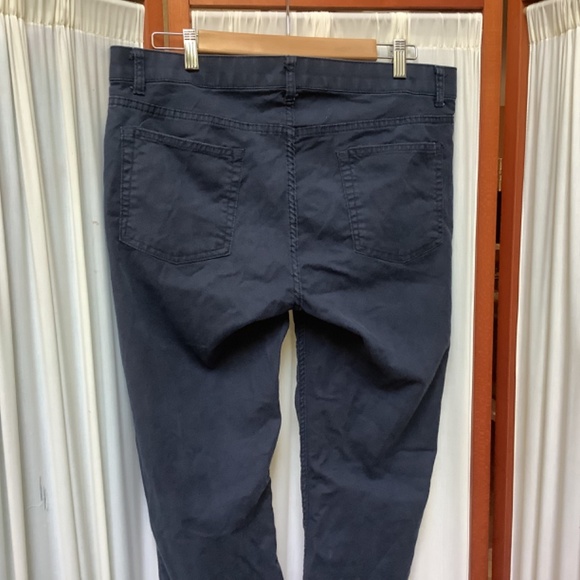 Kenneth Cole Pants Mens 34 x 30 Navy Cotton Flat Front Chino with Stretch - Picture 4 of 7